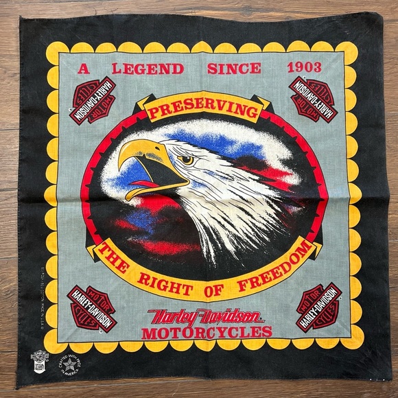 Vintage Harley-Davidson Bandana - Picture 1 of 3